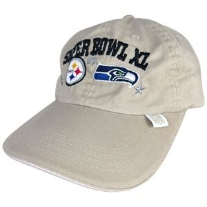 NWT Reebok NFL SUPER BOWL XL Steelers VS Seahawks HAT CAP Football OSFA